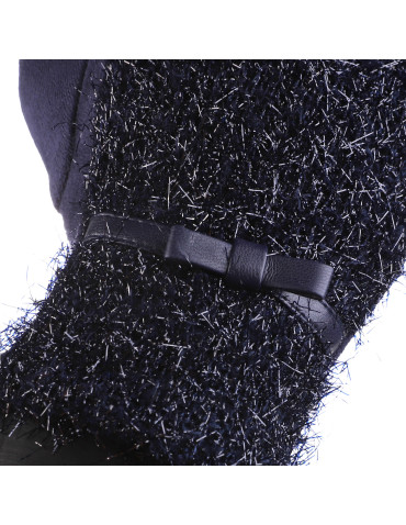 Rękawiczki damskie ażurowe z zamszem  - produkt 2