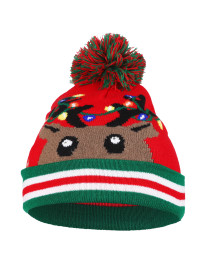Czapka świąteczna LED z pomponem
