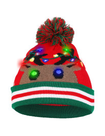 Czapka świąteczna LED z pomponem  - produkt 2