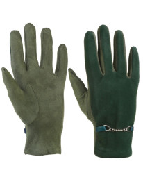 Eleganckie rękawiczki damskie zamszowe z klamrą