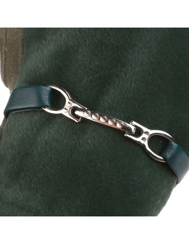 Eleganckie rękawiczki damskie zamszowe z klamrą  - produkt 2