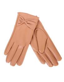 Rękawiczki damskie z eko skóry ocieplane futerkiem