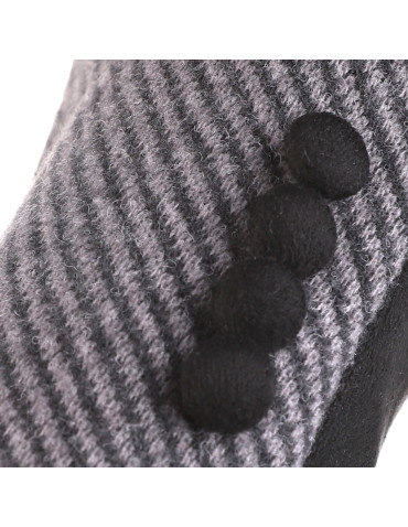 Rękawiczki - Rękawiczki damskie z zamszu na jesień i zimę CZARNY - produkt 2