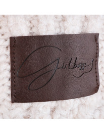 Czapka damska zimowa z wełną i naszywką  - produkt 2