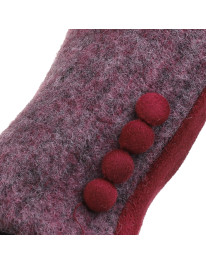 Damskie rękawiczki ocieplane z ozdobnymi guzikami - produkt 2