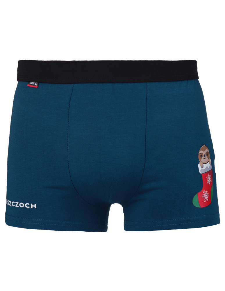Bielizna - Bokserki chłopięce z napisem pieszczoch GRANATOWY - produkt moraj.pl 1