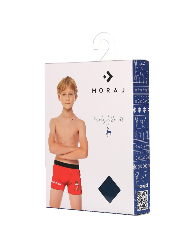 Bielizna - Bokserki chłopięce z napisem pieszczoch GRANATOWY  - produkt moraj.pl 4