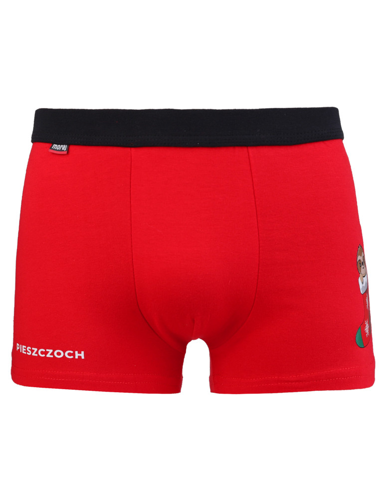 Bielizna - Bokserki młodzieżowe z napisem pieszczoch CZERWONY - produkt moraj.pl 1