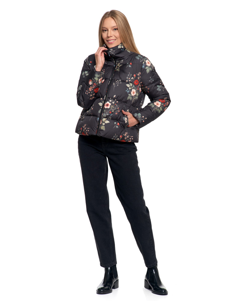 Odzież wierzchnia - Damska kurtka pikowana krótka z wysoką stójką WZÓR  - produkt moraj.pl 12