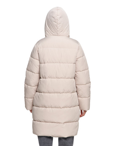 Odzież wierzchnia - Kurtka damska płaszcz pikowana luźna KREMOWY - produkt 10