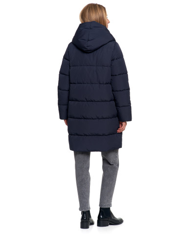 Odzież wierzchnia - Kurtka damska płaszcz pikowana luźna GRANATOWY - produkt 15