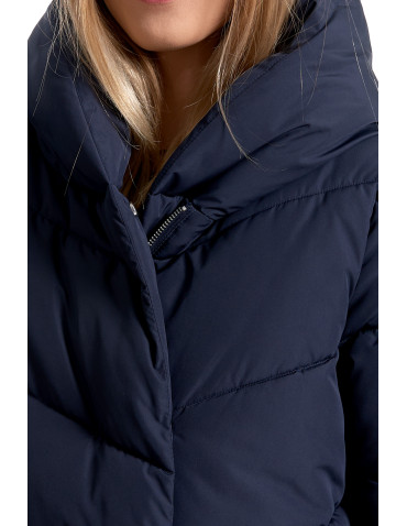 Odzież wierzchnia - Kurtka damska płaszcz pikowana luźna GRANATOWY - produkt 3