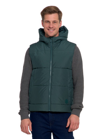 Męska kamizelka pikowana z kapturem bezrękawnik