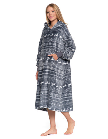 Piżamy - Kocobluza unisex luźna SZARY - produkt 9