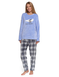 Piżama damska ciepła z długim rękawem