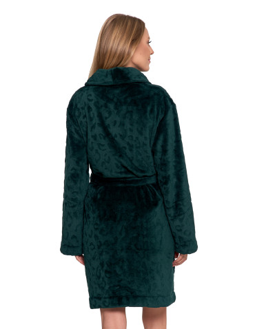 Szlafrok ciepły damski z wiązaniem bez kaptura - produkt 2
