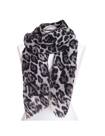 Szale i chusty - Cienki szal damski plisowany WZÓR 2 - produkt 1