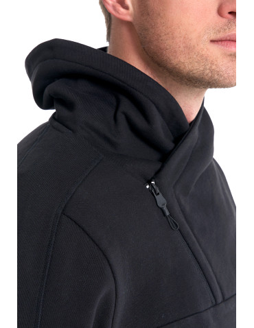 Bluzy - Bluza męska dresowa ocieplana z wysoką stójką CZARNY - produkt 2