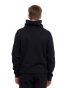 Bluza męska dresowa ocieplana z wysoką stójką CZARNY
