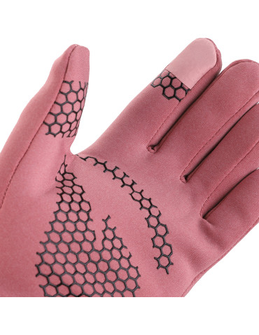 Rękawiczki damskie - Rękawiczki damskie sportowe z ociepleniem i funkcją dotykową RÓŻOWY - produkt 5