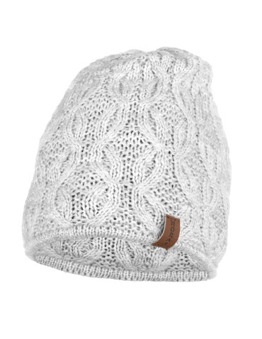 Czapki - Czapka damska zimowa z domieszką wełny SZARY - produkt 1