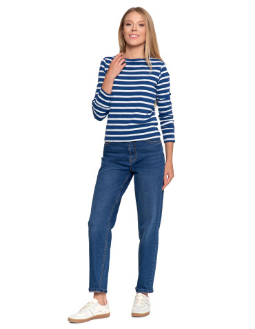 Bluzki z długim rękawem - Damska koszulka z długim rękawem w paski z bawełny WZÓR 3 - produkt 9