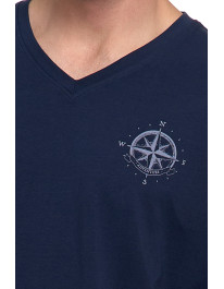 Piżama męska bawełniana z nadrukiem kompasu - produkt 2