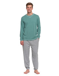 Męska piżama bawełniana z długim rękawem