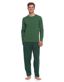 Piżama męska rozpinana bawełniana z długim rękawem  - produkt 2