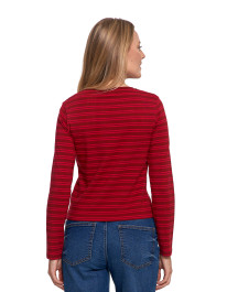 Damska koszulka z długim rękawem w paski z bawełny - produkt 2