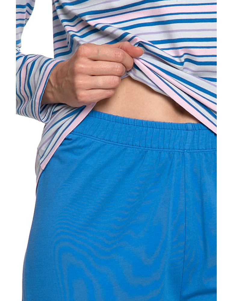 Długi rękaw - Piżama damska w paski z długim rękawem i spodniami WZÓR 1  - produkt moraj.pl 5