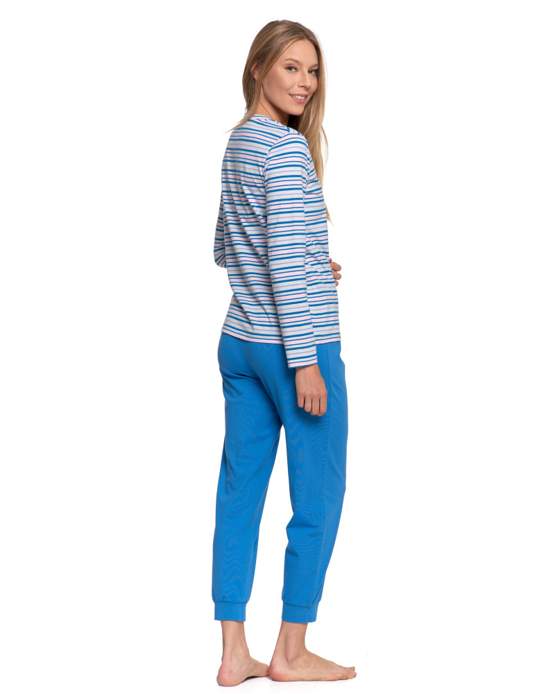 Długi rękaw - Piżama damska w paski z długim rękawem i spodniami WZÓR 1  - produkt moraj.pl 2