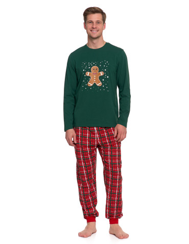 Piżama męska świąteczna z długim rękawem bawełniana  - produkt 2