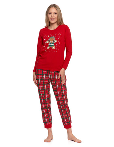 Damska piżama świąteczna z nadrukiem pierniczka  - produkt 2