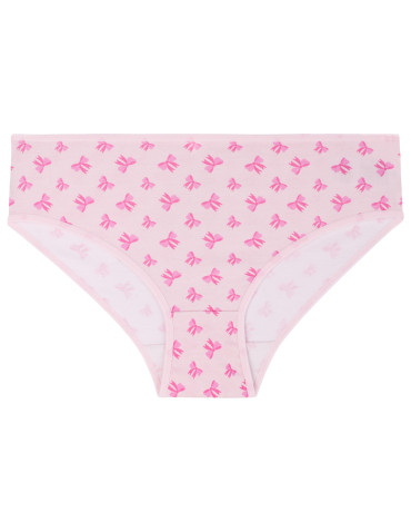 Majtki damskie figi bawełniane z kokardkami - RÓŻOWY