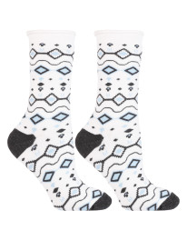 Skarpety damskie długie frotte norweskie wzory 3-pak  - produkt 2