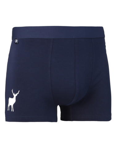 Bokserki dopasowane - Zestaw świąteczny męski bokserki i skarpetki z reniferem GRANATOWY - produkt 7