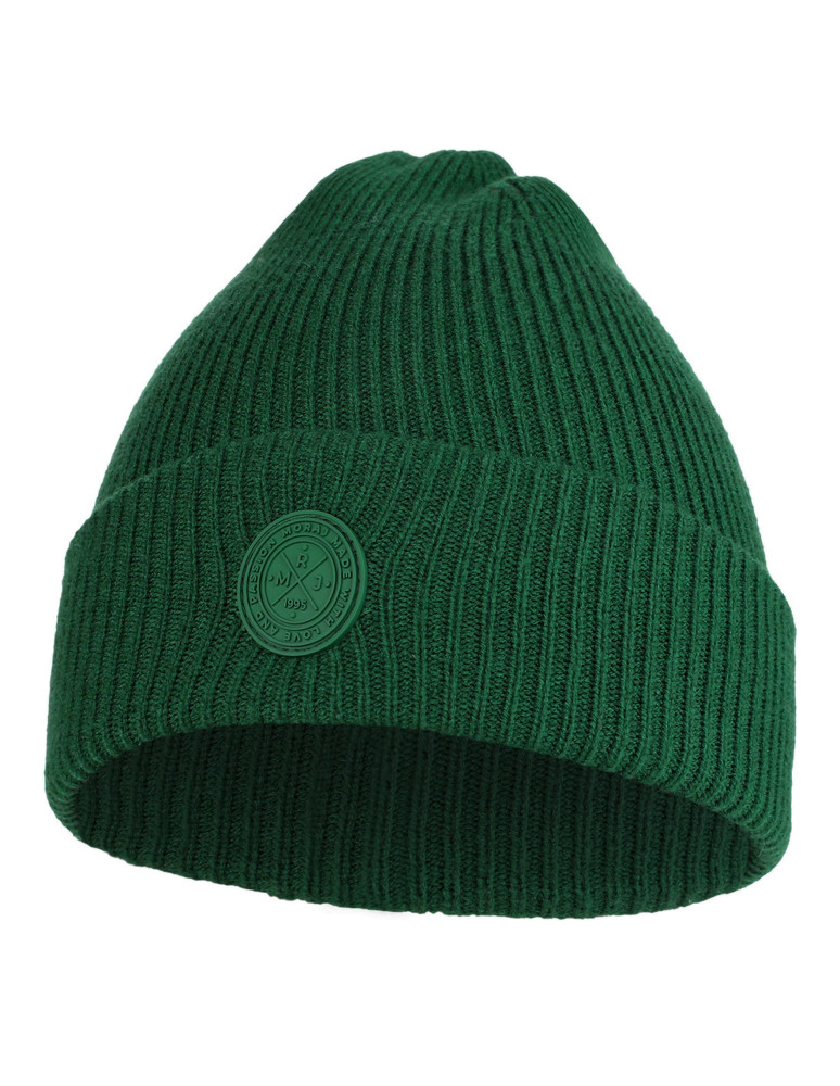 Czapki - Czapka damska zimowa beanie w prążek ZIELONY - produkt moraj.pl 1