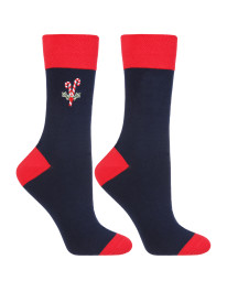 Skarpetki damskie długie świąteczne wzory cukrowe laski 2-pak  - produkt 2