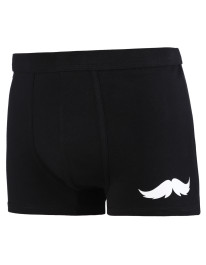 Męskie bokserki bawełniane niebieski listopad z wąsami