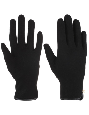 Rękawiczki damskie wełniane z eleganckim wykończeniem