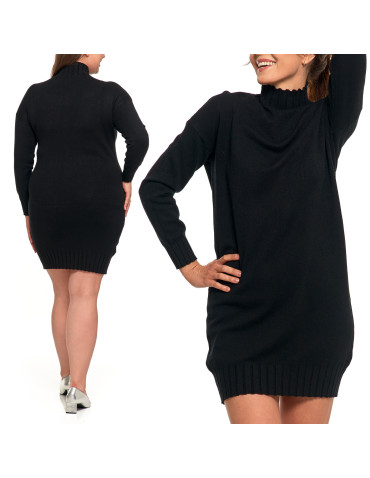 Sukienka damska swetrowa z golfem