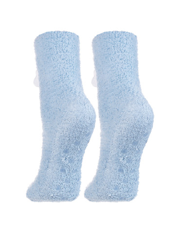 Długie - Damskie skarpety świąteczne z bałwankiem 3D NIEBIESKI - produkt 6