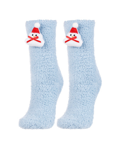 Damskie skarpety świąteczne z bałwankiem 3D  - produkt 2