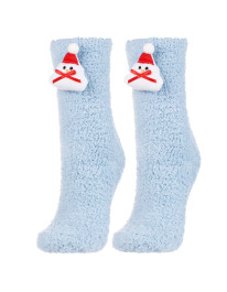 Damskie skarpety świąteczne z bałwankiem 3D  - produkt 2