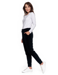 Damskie spodnie dresowe welurowe z bawełny
