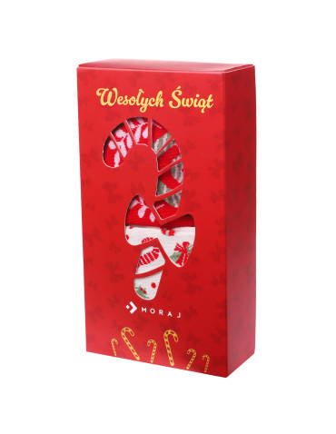 Damskie skarpetki świąteczne wzory w pudełku 2-pak  - produkt 2