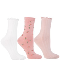 Skarpety damskie bawełniane długie pastelowe kolory 3-pak