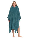 Kocobluza damska z kapturem poncho ZIELONY