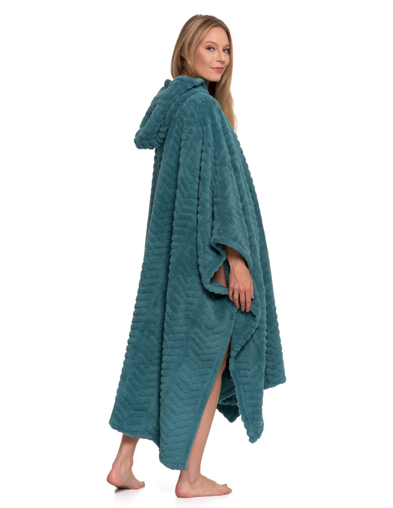 Kocobluzy - Kocobluza damska z kapturem poncho ZIELONY - produkt moraj.pl 6